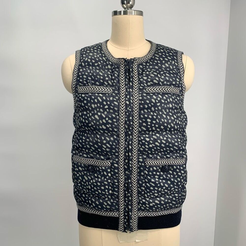 Tory Burch goose down puffer jacket vest sz 2 or xs